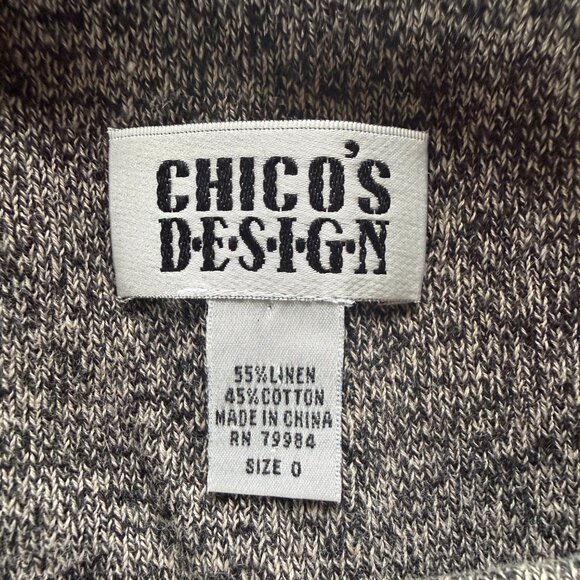 Chico's Design sleeveless heathered knit tank top sweater women's size 0 - Picture 6 of 7